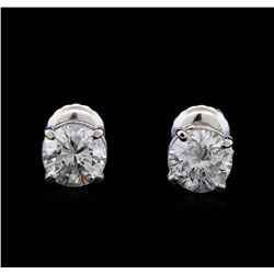 1.43 ctw Diamond Stud Earrings - 14KT White Gold