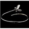 Image 2 : 0.88 ctw Diamond Bangle Bracelet - 14KT White Gold
