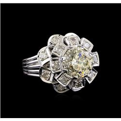 3.65 ctw Diamond Ring - 18KT White Gold