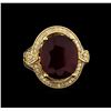 Image 2 : 14KT Yellow Gold 13.80 ctw Ruby and Diamond Ring