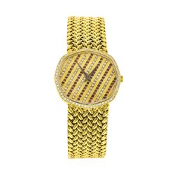 Audemars Piguet 18KT Gold Diamond and Ruby Classique Watch
