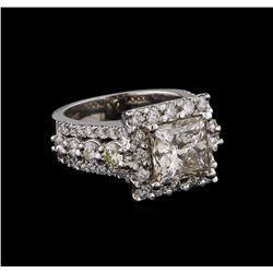 5.91 ctw Diamond Ring - 14KT White Gold