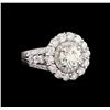 Image 1 : 14KT White Gold EGL Certified 3.65 ctw Diamond Ring
