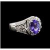 Image 1 : 14KT White Gold 1.83 ctw Tanzanite and Diamond Ring