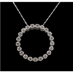 14KT White Gold 1.69 ctw Diamond Pendant With Chain