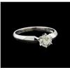 Image 1 : 14KT White Gold 0.75 ctw Round Cut Diamond Solitaire Ring