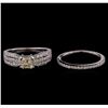 Image 2 : 1.40 ctw Diamond Wedding Ring Set - 14KT White Gold