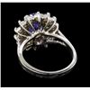 Image 3 : 2.17 ctw Tanzanite and Diamond Ring - 14KT White Gold