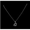 Image 2 : 0.31 ctw Diamond Pendant With Chain - 14KT White Gold