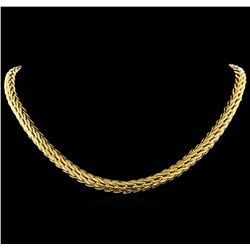 0.45 ctw Black Diamond Necklace - 18KT Yellow and White Gold