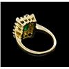 Image 3 : 14KT Yellow Gold 2.50 ctw Emerald and Diamond Ring