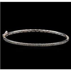 0.75 ctw Diamond Bangle - 14KT White Gold