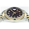 Image 8 : Rolex Two Tone Diamond and Emerald DateJust Men's Watch