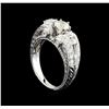 Image 4 : 14KT White Gold 1.15 ctw Diamond Ring