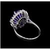 Image 3 : 5.65 ctw Tanzanite and Diamond Ring - 14KT White Gold