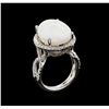 Image 4 : 9.20 ctw Opal and Diamond Ring - 14KT White Gold