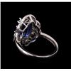 Image 3 : 14KT White Gold 3.20 ctw Tanzanite and Diamond Ring