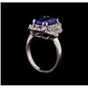 Image 4 : 14KT White Gold 3.20 ctw Tanzanite and Diamond Ring