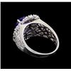 Image 3 : 14KT White Gold 2.71 ctw Tanzanite and Diamond Ring