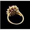 Image 3 : GIA Cert 6.10 ctw Ruby and Diamond Ring - 14KT Yellow Gold