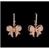 Image 1 : 0.65 ctw Diamond Earrings - 14KT Rose Gold