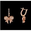 Image 2 : 0.65 ctw Diamond Earrings - 14KT Rose Gold