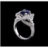 Image 4 : 2.02 ctw Sapphire and Diamond Ring - Platinum