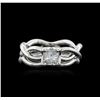 Image 2 : 0.90 ctw Diamond Wedding Ring Set - 18KT White Gold