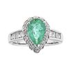 Image 1 : 1.54 ctw Emerald and Diamond Ring - 14KT White Gold