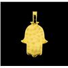 Image 2 : 2.00 ctw Diamond Hamsa Pendant - 14KT Yellow Gold