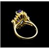 Image 3 : 4.80 ctw Tanzanite and Diamond Ring - 14KT Yellow Gold