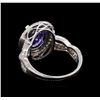 Image 3 : 14KT White Gold 2.81 ctw Tanzanite and Diamond Ring