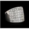 Image 1 : 14KT White Gold 8.10 ctw Diamond Ring