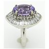 Image 4 : 2.00 ctw Diamond and Amethyst Ring - 14KT White Gold