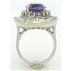 Image 9 : 2.00 ctw Diamond and Amethyst Ring - 14KT White Gold