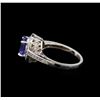 Image 3 : 14KT White Gold 1.48 ctw Tanzanite and Diamond Ring