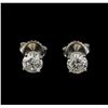 Image 1 : 1.50 ctw Diamond Solitaire Earrings - 14KT White Gold