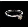 Image 1 : 14KT White Gold 0.36 ctw Round Cut Fancy Brown Diamond Solitaire Ring