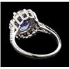 Image 3 : 2.69 ctw Tanzanite and Diamond Ring - 14KT White Gold