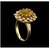 Image 4 : 2.20 ctw Opal and Diamond Ring - 14KT Yellow Gold