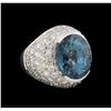 Image 1 : 19.03 ctw Sapphire and Diamond Ring - Platinum