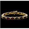 Image 1 : 25.05 ctw Tourmaline and Diamond Bracelet - 14KT Yellow Gold