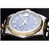 Image 3 : Rolex Two-Tone Blue Diamond DateJust Men's Watch