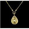Image 1 : 2.30 ctw Diamond Necklace - 14KT Yellow Gold