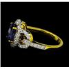 Image 3 : 2.40 ctw Sapphire and Diamond Ring - 18KT Yellow Gold