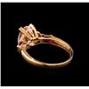 Image 3 : 1.87 ctw Morganite, Ruby and Diamond Ring - 14KT Rose Gold