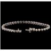 Image 3 : 14KT White Gold 3.02 ctw Diamond Tennis  Bracelet