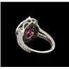 Image 3 : 2.20 ctw Rubellite and Diamond Ring - 18KT White Gold