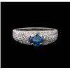 Image 2 : 1.34 ctw Blue Diamond Ring - Platinum