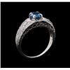 Image 4 : 1.34 ctw Blue Diamond Ring - Platinum